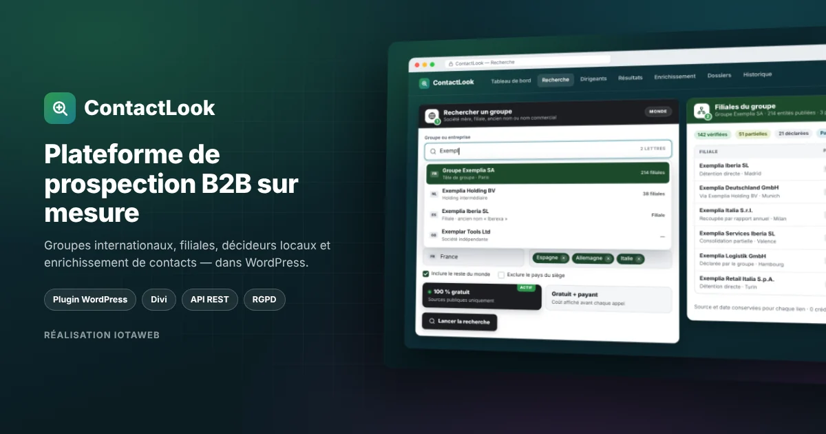 Plateforme de prospection b2b